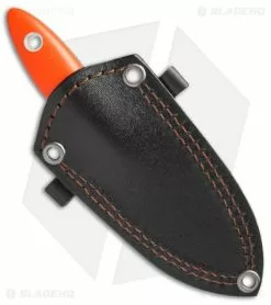 Olamic Cutlery Persian Neck Knife Orange G-10 (2.5" Damascus) -Avokelavavat Sales Store olamic orange g10 neck knife sheath