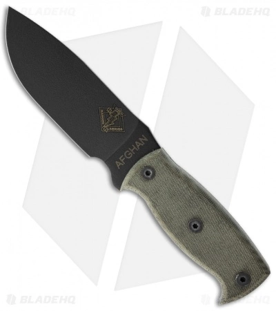 Ontario Knife Company Ontario Afghan Knife Fixed Blade Black Micarta (5.38" Black Plain) 9419BM 3 Ontario Knife Company Ontario Afghan Knife Fixed Blade Black Micarta (5.38" Black Plain) 9419BM