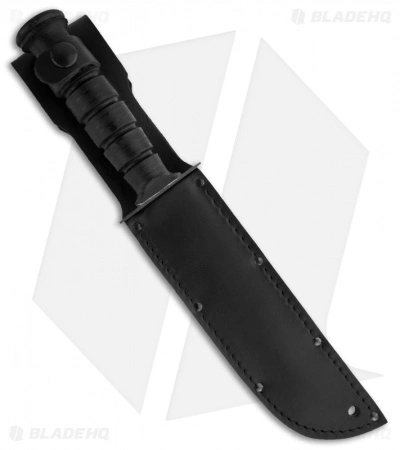 Ontario Knife Company Ontario 498 Marine Combat Knife Fixed Blade Leather Handle (7" Plain) 8180 4 Ontario Knife Company Ontario 498 Marine Combat Knife Fixed Blade Leather Handle (7" Plain) 8180 - Image 2