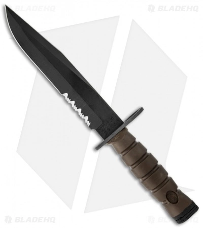 Ontario Knife Company Ontario OKC3S Marine Bayonet Fixed Blade Knife (8" Black Serr) 6504 3 Ontario Knife Company Ontario OKC3S Marine Bayonet Fixed Blade Knife (8" Black Serr) 6504