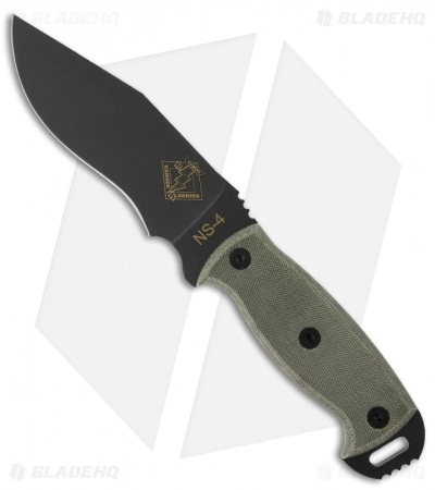 Ontario Knife Company Ontario NS-4 Night Stalker Knife Fixed Blade Micarta (5.5" Black Plain) 9430BM 3 Ontario Knife Company Ontario NS-4 Night Stalker Knife Fixed Blade Micarta (5.5" Black Plain) 9430BM