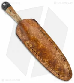 Paragon Custom Eddie White Shadow Stinger Belt Knife (3.9" Damascus) Mammoth -Avokelavavat Sales Store paragon fixed white shadow dagger mammoth ivory sheath