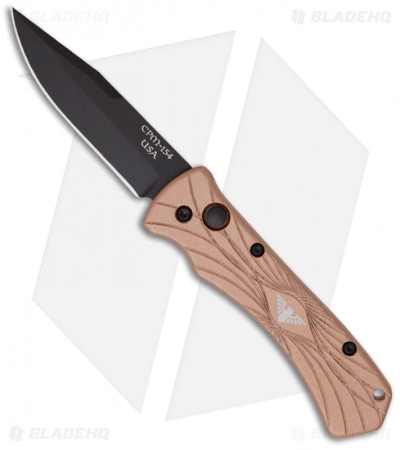 Paragon Mini ERT Tan Automatic Knife (2.75" Black Plain) 3 Paragon Mini ERT Tan Automatic Knife (2.75" Black Plain)