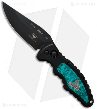 Paragon Custom Turquoise Automatic Knife (Polished DLC) PARA-8 3 Paragon Custom Turquoise Automatic Knife (Polished DLC) PARA-8