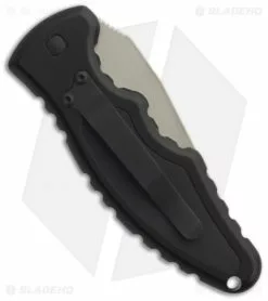 Paragon PARA-8 Turquoise Automatic Knife (3.5" Bead Blast Serr) -Avokelavavat Sales Store paragon para8 steel serr black aluminum turquoise back