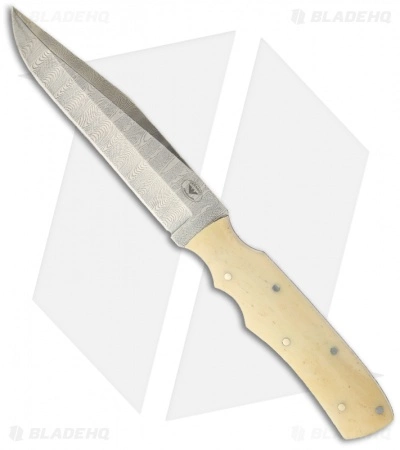 Paragon Eddie White Shadow Fighter Fixed Blade Knife W/ Bone (5.25" Damascus) 3 Paragon Eddie White Shadow Fighter Fixed Blade Knife W/ Bone (5.25" Damascus)
