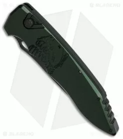 Piranha Mini Predator Tactical Automatic Knife Green (3.5" Black Serr) -Avokelavavat Sales Store piranha Mini Predator Green Tactical Serrated Automatic Knife 3in Black BHQ 142361 td spine