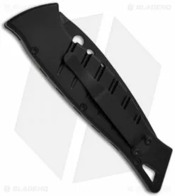 Piranha Amazon Tactical Black Automatic Knife (3.45" Black Plain) -Avokelavavat Sales Store piranha amazon black tactical back