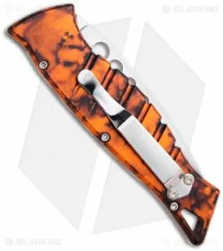 Piranha Amazon Automatic Knife Burnt Orange (3.45" Mirror) -Avokelavavat Sales Store piranha amazon orange mirror back