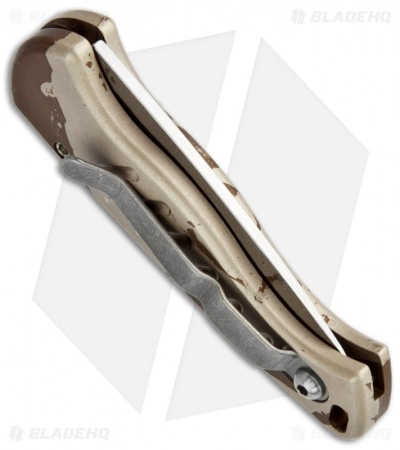 Piranha Fingerling Desert Camo Automatic Knife (2.5" Mirror Serr) 4 Piranha Fingerling Desert Camo Automatic Knife (2.5" Mirror Serr) - Image 2