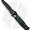 Piranha Bodyguard Automatic Knife Green Tactical (3.3" Black Serr)
