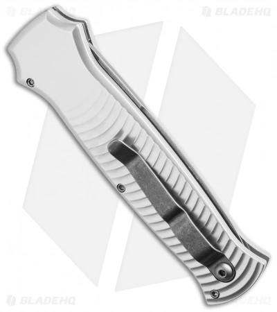 Piranha Bodyguard Automatic Knife Silver (3.3" Stonewash) 4 Piranha Bodyguard Automatic Knife Silver (3.3" Stonewash) - Image 2