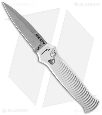 Piranha Bodyguard Automatic Knife Silver (3.3" Stonewash) 3 Piranha Bodyguard Automatic Knife Silver (3.3" Stonewash)