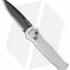 Piranha Bodyguard Automatic Knife Silver Tactical (3.3" Black Serr) -Avokelavavat Sales Store piranha bodyguard silver tactical serr