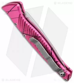 Piranha DNA Automatic Knife Pink Vein (3.25" Mirror Serr) -Avokelavavat Sales Store piranha dna mirror plain pink side cm