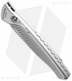 Piranha DNA Automatic Knife Silver (3.25" Mirror Serr) -Avokelavavat Sales Store piranha dna mirror plain silver bottom cm