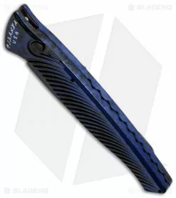 Piranha DNA Automatic Knife Blue Marble Tactical (3.25" Black Serr) -Avokelavavat Sales Store piranha dna tactical plain blue bottom cm