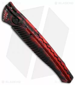 Piranha DNA Automatic Knife Red Marble Tactical (3.25" Black Serr) 6 Piranha DNA Automatic Knife Red Marble Tactical (3.25" Black Serr) -Avokelavavat Sales Store piranha dna tactical plain red bottom cm