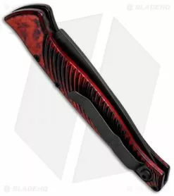 Piranha DNA Automatic Knife Red Marble Tactical (3.25" Black Serr) 7 Piranha DNA Automatic Knife Red Marble Tactical (3.25" Black Serr) -Avokelavavat Sales Store piranha dna tactical plain red side cm