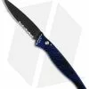 Piranha DNA Automatic Knife Blue Marble Tactical (3.25" Black Serr)
