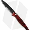 Piranha DNA Automatic Knife Red Marble Tactical (3.25" Black Serr)