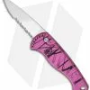 Piranha Fingerling Hot Pink Automatic Knife (2.5" Mirror Serr) -Avokelavavat Sales Store piranha fingerling pink mirror serr