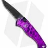 Piranha Fingerling Automatic Knife Plum Tactical (2.5" Black Serr) -Avokelavavat Sales Store piranha fingerling plum tactical serrated