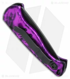Piranha Fingerling Automatic Knife Plum Tactical (2.5" Black Serr) -Avokelavavat Sales Store piranha fingerling plum tactical serrated side