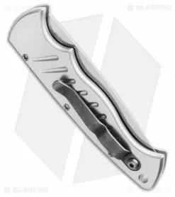 Piranha Pocket Automatic Knife Silver (3.2" Mirror Serr) -Avokelavavat Sales Store piranha pocket silver mirror plain side