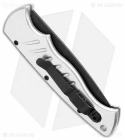 Piranha P1 Pocket Automatic Knife Silver Tactical (3.2" Black Serr) -Avokelavavat Sales Store piranha pocket silver tactical serrated side