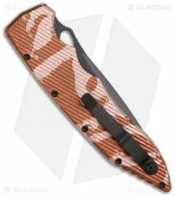 Piranha Predator Desert Camo Tactical Automatic Knife (4.1" Black Serr) 5 Piranha Predator Desert Camo Tactical Automatic Knife (4.1" Black Serr) -Avokelavavat Sales Store piranha predator camo tactical back