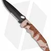 Piranha Predator Desert Camo Tactical Automatic Knife (4.1" Black Serr) -Avokelavavat Sales Store piranha predator camo tactical serr