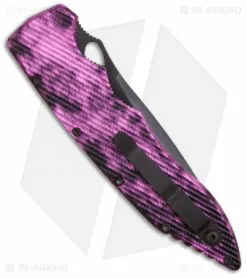 Piranha Predator Plum Tactical Automatic Knife (4.1" Black) -Avokelavavat Sales Store piranha predator plum tactical back