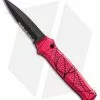 Piranha Prowler Automatic Knife Pink Tactical (3.2" Black Serr)