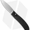 Piranha Toxin Automatic Knife Black (3.75" Mirror Serr)