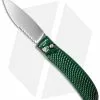 Piranha Toxin Automatic Knife Green (3.75" Mirror Serr)