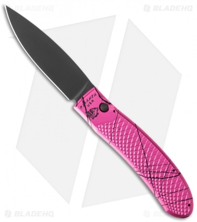 Piranha Toxin Automatic Knife Pink (3.75" Black) 3 Piranha Toxin Automatic Knife Pink (3.75" Black)