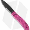 Piranha Toxin Automatic Knife Pink (3.75" Black Serr) -Avokelavavat Sales Store piranha toxin pink tactical ser cm