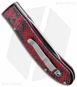 Piranha Toxin Automatic Knife Red (3.75" Mirror) -Avokelavavat Sales Store piranha toxin red mirror ser BHQ 33837 jr spine side