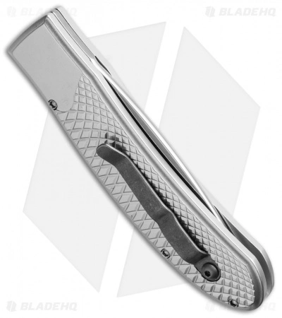 Piranha Toxin Automatic Knife Silver (3.75" Mirror Serr) 4 Piranha Toxin Automatic Knife Silver (3.75" Mirror Serr) - Image 2