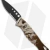 Piranha Amazon Automatic Knife Desert Camo Tactical (3.45" Black Serr)