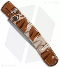 Piranha Virus Automatic Knife Desert Camo (3.25" Mirror) 8 Piranha Virus Automatic Knife Desert Camo (3.25" Mirror) -Avokelavavat Sales Store piranha virus camo mirror plain side front