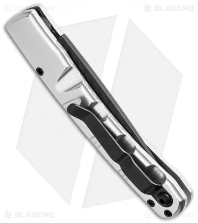 Piranha Virus Automatic Knife Silver Tactical (3.25" Black) 4 Piranha Virus Automatic Knife Silver Tactical (3.25" Black) - Image 2