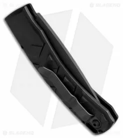 Piranha X Automatic Knife Tactical (3.3" Black Serr) -Avokelavavat Sales Store piranha x black tactical plain side