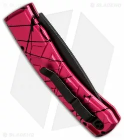 Piranha X Automatic Knife Pink Tactical (3.3" Black) -Avokelavavat Sales Store piranha x pink tactical plain side