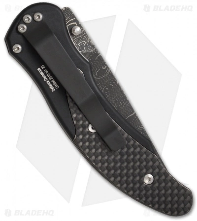 Pro-Tech Defiance Limited Damascus D/A Auto Knife W/Carbon Fiber 1800-D 4 Pro-Tech Defiance Limited Damascus D/A Auto Knife W/Carbon Fiber 1800-D - Image 2