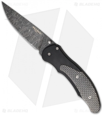 Pro-Tech Defiance Limited Damascus D/A Auto Knife W/Carbon Fiber 1800-D 3 Pro-Tech Defiance Limited Damascus D/A Auto Knife W/Carbon Fiber 1800-D