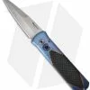 Pro-Tech Godson Blue Titanium Custom Automatic Knife W/ Carbon Fiber (Satin PLN) -Avokelavavat Sales Store pro tech godson titanium custom mulit color blue
