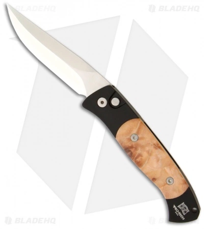 Pro-Tech Brend 2 Small Automatic Knife Maple Burl (2.9" Satin) 3 Pro-Tech Brend 2 Small Automatic Knife Maple Burl (2.9" Satin)