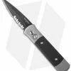 Pro-Tech Godson Automatic Knife Grey Al/Black G-10 (3.15" Black Serr) 702PS